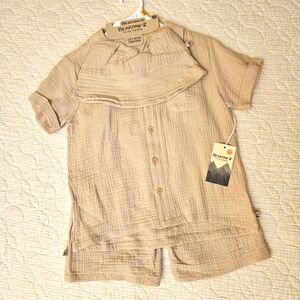 BearPaw Cotton Gauze Set With Bucket Hat